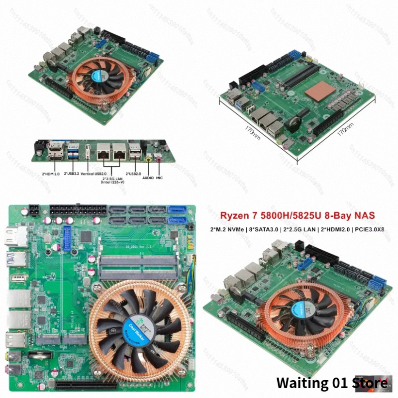 Nas Motherboard 8 Sata Mini Itx - Compatibile con scheda madre Mini ITX