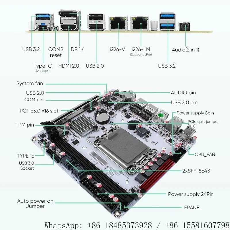 Scheda Madre Mini ITX LGA1700  - Nas Motherboard 8 Sata Mini Itx recensione e prezzo