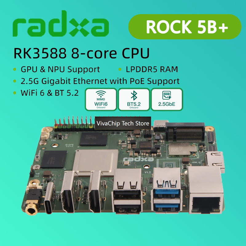VivaChip TechRadxa ROCK 5B+ co - Rockchip Rk3588 Development Board recensione e prezzo
